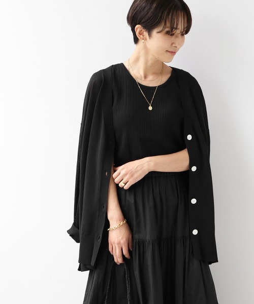 JOURNAL STANDARD relume(ジャーナルスタンダード レリューム)の「アイレットテレコノースリーブ◆(タンクトップ・レディース・ブラック/ブラウン/ナチュラル・FREE)」の13枚目の写真