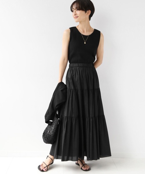 JOURNAL STANDARD relume(ジャーナルスタンダード レリューム)の「アイレットテレコノースリーブ◆(タンクトップ・レディース・ブラック/ブラウン/ナチュラル・FREE)」の4枚目の写真