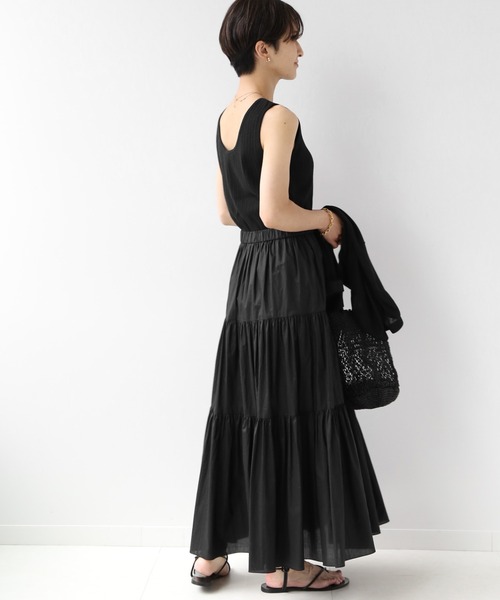 JOURNAL STANDARD relume(ジャーナルスタンダード レリューム)の「アイレットテレコノースリーブ◆(タンクトップ・レディース・ブラック/ブラウン/ナチュラル・FREE)」の6枚目の写真