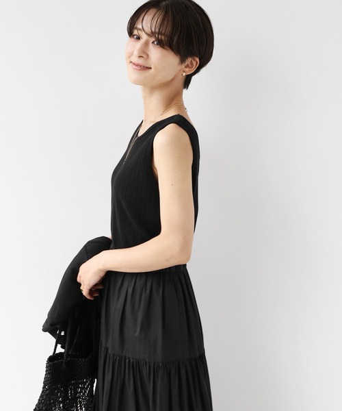 JOURNAL STANDARD relume(ジャーナルスタンダード レリューム)の「アイレットテレコノースリーブ◆(タンクトップ・レディース・ブラック/ブラウン/ナチュラル・FREE)」の9枚目の写真