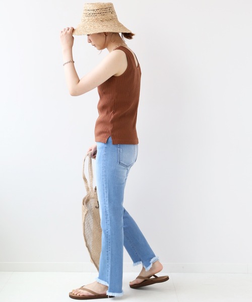 JOURNAL STANDARD relume(ジャーナルスタンダード レリューム)の「アイレットテレコノースリーブ◆(タンクトップ・レディース・ブラック/ブラウン/ナチュラル・FREE)」の22枚目の写真