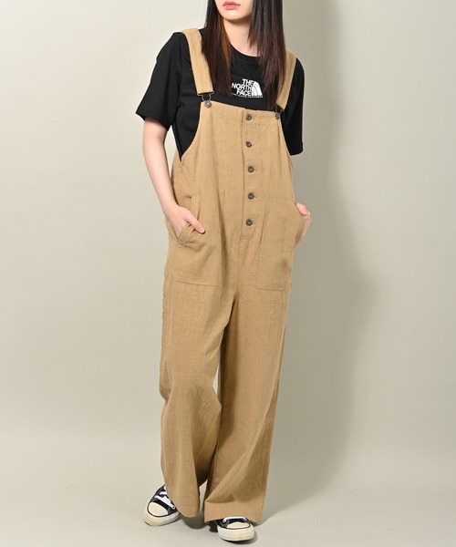 Dickies（ディッキーズ）の「Dickies (ディッキーズ) ツールポケット オーバーオール（サロペット/オーバーオール・レディース・アイボリー/ブラック/ベージュ/カーキ・M/L）」の3枚目の写真