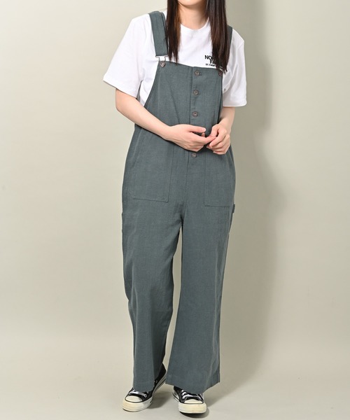 Dickies（ディッキーズ）の「Dickies (ディッキーズ) ツールポケット オーバーオール（サロペット/オーバーオール・レディース・アイボリー/ブラック/ベージュ/カーキ・M/L）」の4枚目の写真