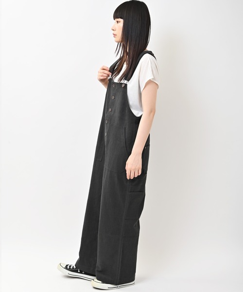 Dickies（ディッキーズ）の「Dickies (ディッキーズ) ツールポケット オーバーオール（サロペット/オーバーオール・レディース・アイボリー/ブラック/ベージュ/カーキ・M/L）」の13枚目の写真