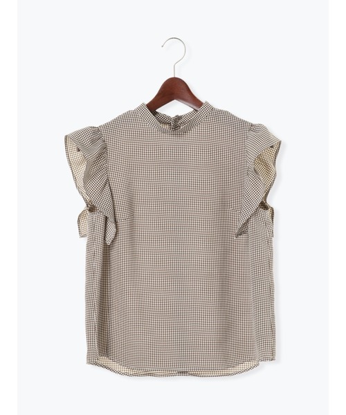 Te chichi(テチチ)の「チドリラッフルスリーブブラウス(シャツ/ブラウス・レディース・ベージュ/ネイビー/オフホワイト・フリ-)」の14枚目の写真