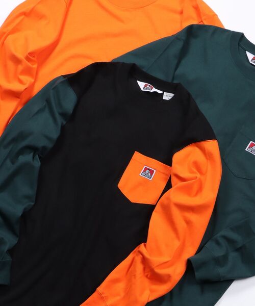 【BENDAVIS(ベンデイビス)】LONGSLEEVEPOCKETTEE/ピスネームポケットロンT