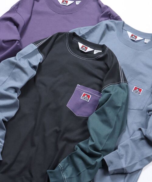 【BENDAVIS(ベンデイビス)】LONGSLEEVEPOCKETTEE/ピスネームポケットロンT
