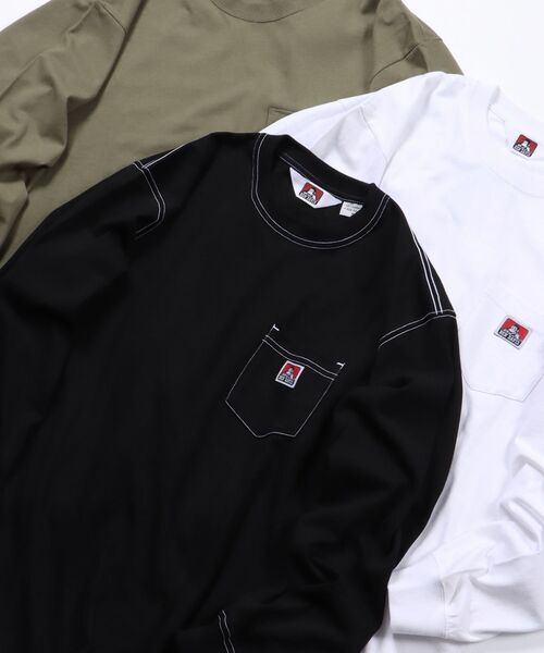 【BENDAVIS(ベンデイビス)】LONGSLEEVEPOCKETTEE/ピスネームポケットロンT