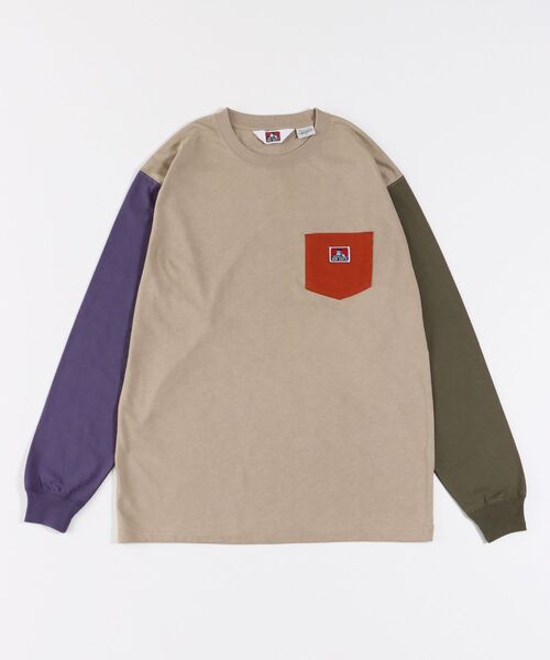 【BENDAVIS(ベンデイビス)】LONGSLEEVEPOCKETTEE/ピスネームポケットロンT
