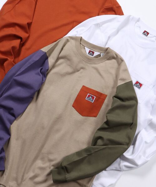 【BENDAVIS(ベンデイビス)】LONGSLEEVEPOCKETTEE/ピスネームポケットロンT