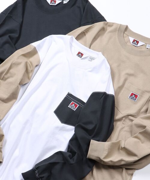 【BENDAVIS(ベンデイビス)】LONGSLEEVEPOCKETTEE/ピスネームポケットロンT
