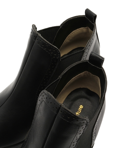 natural couture（ナチュラルクチュール）の「【natural couture NICE CLAUP】大人サイドゴアブーツ（ブーツ・レディース・ブラック/グレー・MEDIUM/LARGE）」の8枚目の写真