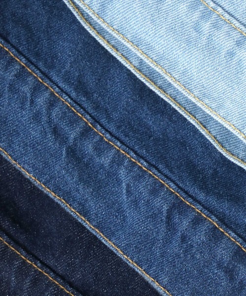 Salong hameu（サロン ハミュー）の「デニムワイドバギーパンツ/ワイドテーパードパンツ メンズ レディース（デニムパンツ・メンズ・ワンウォッシュ/ライトインディゴブルー/ダークインディゴブルー・M/L）」の12枚目の写真