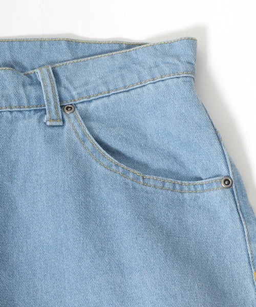 Salong hameu（サロン ハミュー）の「デニムワイドバギーパンツ/ワイドテーパードパンツ メンズ レディース（デニムパンツ・メンズ・ワンウォッシュ/ライトインディゴブルー/ダークインディゴブルー・M/L）」の9枚目の写真