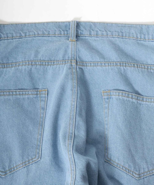 Salong hameu（サロン ハミュー）の「デニムワイドバギーパンツ/ワイドテーパードパンツ メンズ レディース（デニムパンツ・メンズ・ワンウォッシュ/ライトインディゴブルー/ダークインディゴブルー・M/L）」の20枚目の写真