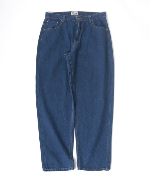 Salong hameu（サロン ハミュー）の「デニムワイドバギーパンツ/ワイドテーパードパンツ メンズ レディース（デニムパンツ・メンズ・ワンウォッシュ/ライトインディゴブルー/ダークインディゴブルー・M/L）」の10枚目の写真