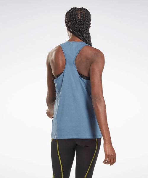 Reebok(リーボック)の「レズミルズ グラフィック レーサーバック タンク トップ (タンクトップ・レディース・ブルー・MEDIUM/X-LARGE/X-SMALL/SMALL/XX-LARGE/LARGE)」の8枚目の写真