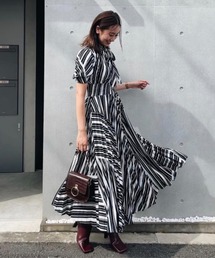 ハトメボウタイシャツワンピース