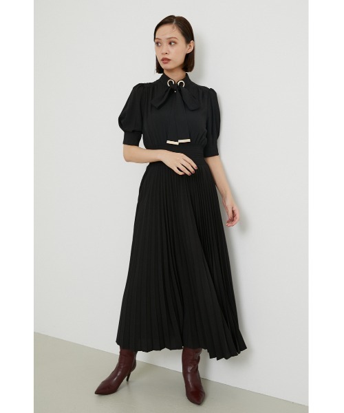 rienda（リエンダ）の「ハトメボウタイシャツワンピース（シャツワンピース・レディース・ブラック/カーキ/ブラウン系その他/ブルー系その他3・SMALL/MEDIUM）」の2枚目の写真