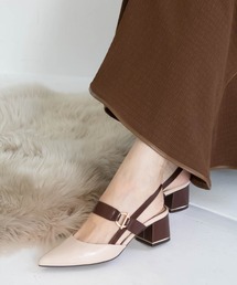 RANDA | ポインテッドトゥバックストラップパンプス(パンプス)