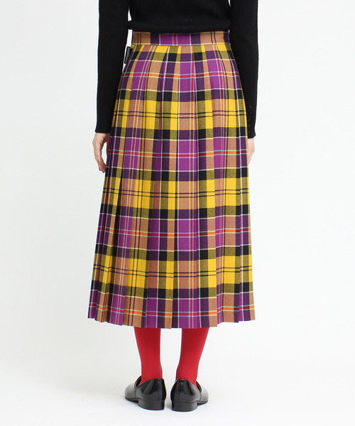 CHILD WOMAN（チャイルドウーマン）の「2/48タータンチェックキルトスカート（スカート・レディース・オレンジ/レッド/イエロー・FREE）」の4枚目の写真