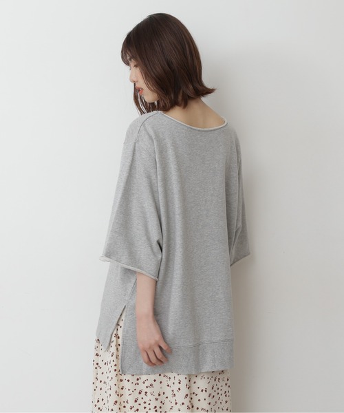 FREE'S MART（フリーズマート）の「◆カレッジロゴ5分袖スウェット（スウェット・レディース・ホワイト/ブラウン/グレー・FREE）」の4枚目の写真