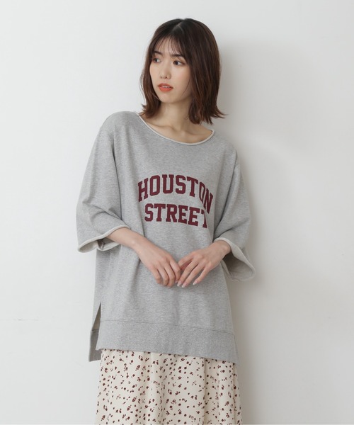 FREE'S MART（フリーズマート）の「◆カレッジロゴ5分袖スウェット（スウェット・レディース・ホワイト/ブラウン/グレー・FREE）」の8枚目の写真