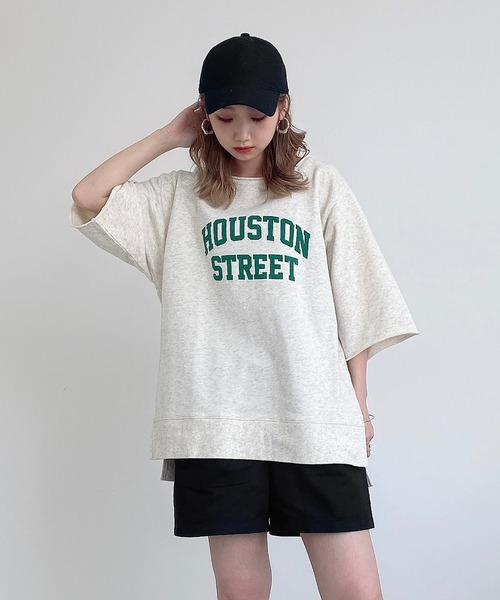 FREE'S MART（フリーズマート）の「◆カレッジロゴ5分袖スウェット（スウェット・レディース・ホワイト/ブラウン/グレー・FREE）」の13枚目の写真