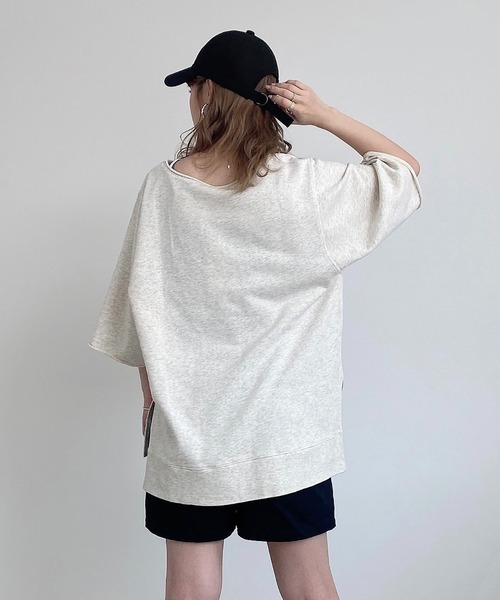 FREE'S MART（フリーズマート）の「◆カレッジロゴ5分袖スウェット（スウェット・レディース・ホワイト/ブラウン/グレー・FREE）」の14枚目の写真