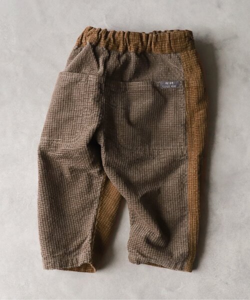 BREEZE（ブリーズ）の「WEB限定 バイカラーサーカスパンツ（その他パンツ・キッズ・チャコール/ベージュ/インディゴブルー・120/90/130/110/80/70/100）」の2枚目の写真