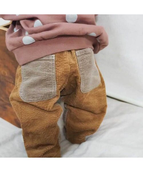 BREEZE（ブリーズ）の「WEB限定 バイカラーサーカスパンツ（その他パンツ・キッズ・チャコール/ベージュ/インディゴブルー・120/90/130/110/80/70/100）」の11枚目の写真