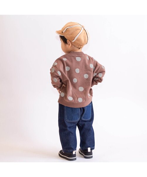 BREEZE（ブリーズ）の「WEB限定 バイカラーサーカスパンツ（その他パンツ・キッズ・チャコール/ベージュ/インディゴブルー・120/90/130/110/80/70/100）」の8枚目の写真