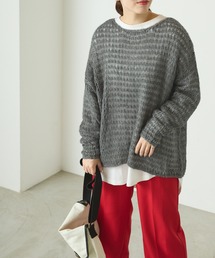 【forksy.】モヘアタッチ オーバーサイズプルオーバー