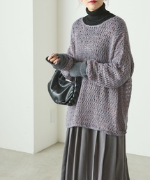 【forksy.】モヘアタッチ オーバーサイズプルオーバー