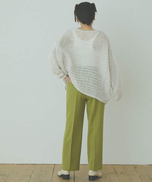 forksy.(フォルクシー)の「【forksy.】モヘアタッチ オーバーサイズプルオーバー(ニット/セーター・レディース・グレー/オフホワイト/モカ/ピンク/マスタード・FREE)」の7枚目の写真