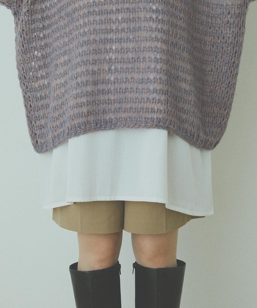 forksy.(フォルクシー)の「【forksy.】モヘアタッチ オーバーサイズプルオーバー(ニット/セーター・レディース・グレー/オフホワイト/モカ/ピンク/マスタード・FREE)」の10枚目の写真