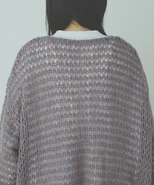 forksy.(フォルクシー)の「【forksy.】モヘアタッチ オーバーサイズプルオーバー(ニット/セーター・レディース・グレー/オフホワイト/モカ/ピンク/マスタード・FREE)」の9枚目の写真
