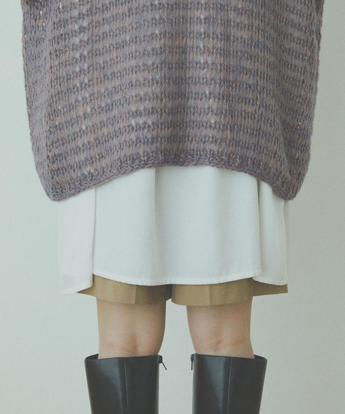 forksy.(フォルクシー)の「【forksy.】モヘアタッチ オーバーサイズプルオーバー(ニット/セーター・レディース・グレー/オフホワイト/モカ/ピンク/マスタード・FREE)」の6枚目の写真