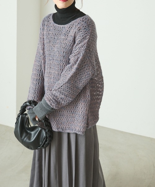 forksy.(フォルクシー)の「【forksy.】モヘアタッチ オーバーサイズプルオーバー(ニット/セーター・レディース・グレー/オフホワイト/モカ/ピンク/マスタード・FREE)」の17枚目の写真