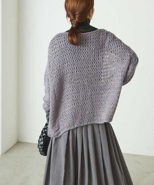 forksy.(フォルクシー)の「【forksy.】モヘアタッチ オーバーサイズプルオーバー(ニット/セーター・レディース・グレー/オフホワイト/モカ/ピンク/マスタード・FREE)」の18枚目の写真