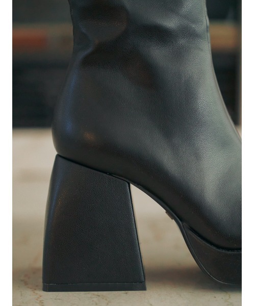 ストレッチレザーロングブーツ（ブーツ）｜Darich（ダーリッチ