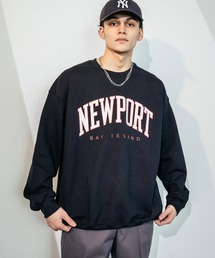 Ressaca | オーバーサイズ 裏起毛スケーターカレッジロゴスウェット(スウェット)