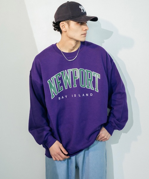 Ressaca（レサーカ）の「オーバーサイズ 裏起毛スケーターカレッジロゴスウェット（スウェット・メンズ・ホワイト/ブラック/グリーン/マルーン/アッシュグレー/ネイビー/パープル/グレー系/グレー/ブラウン/ブラック系/ブルー・M/L）」の11枚目の写真