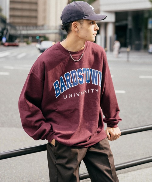 Ressaca（レサーカ）の「オーバーサイズ 裏起毛スケーターカレッジロゴスウェット（スウェット・メンズ・ホワイト/ブラック/グリーン/マルーン/アッシュグレー/ネイビー/パープル/グレー系/グレー/ブラウン/ブラック系/ブルー・M/L）」の12枚目の写真