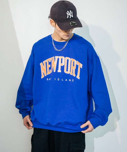 Ressaca（レサーカ）の「オーバーサイズ 裏起毛スケーターカレッジロゴスウェット（スウェット・メンズ・ホワイト/ブラック/グリーン/マルーン/アッシュグレー/ネイビー/パープル/グレー系/グレー/ブラウン/ブラック系/ブルー・M/L）」の10枚目の写真