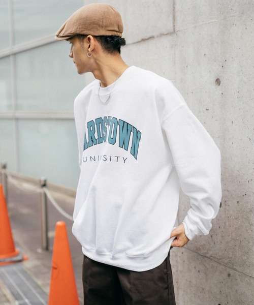 Ressaca（レサーカ）の「オーバーサイズ 裏起毛スケーターカレッジロゴスウェット（スウェット・メンズ・ホワイト/ブラック/グリーン/マルーン/アッシュグレー/ネイビー/パープル/グレー系/グレー/ブラウン/ブラック系/ブルー・M/L）」の22枚目の写真