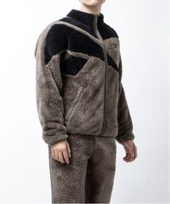2-WAY ARTIFICIAL GRAIN JACKET WITH FAKE FUR COLLAR / 2WAYフェイク