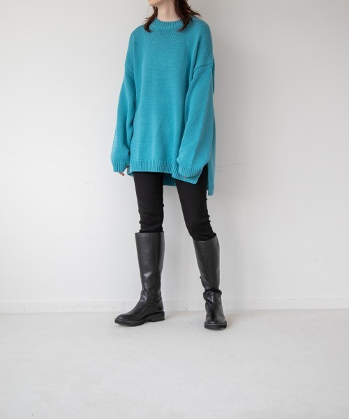 yuw（ユウ）の「UNISEX BIG PULLOVER　217885（カーディガン/ボレロ・レディース・アイボリー/ブラック/ブルー/ピンク・FREE）」の9枚目の写真