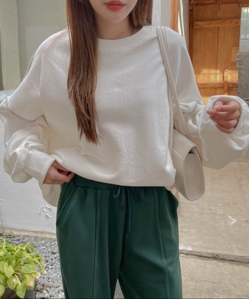 SONA(ソナ)の「3rd Spring×SONYUNARAコラボ ステッチトレーナー(スウェット・レディース・ホワイト/チャコールグレー/ブラック・FREE)」の21枚目の写真