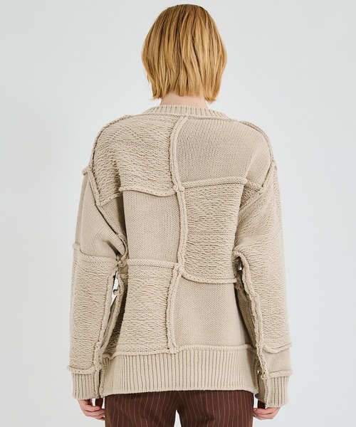Name.（ネーム）の「PATCHWORK KNIT SWEATER（ニット/セーター・メンズ・ベージュ/ネイビー・1）」の16枚目の写真